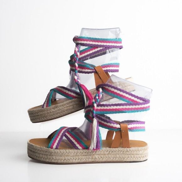 ISABEL MARANT Elif Platform Espadrille Sandals | endource Isabel Marant Womens Malay Espadrille Sandals Flatform EU 40 US 10 Pink Purple